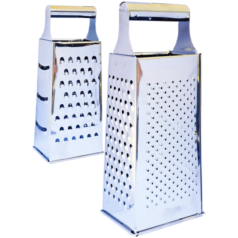 Razatoare inox cu 4 fete si maner metalic lux